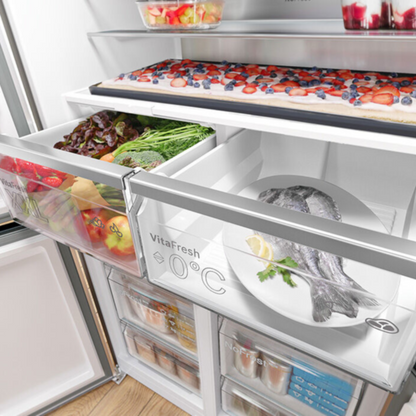Bosch 483L Stainless Steel French Door Bottom Freezer, Multi Door - KFN96VPEA