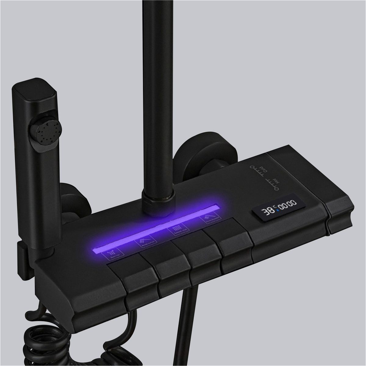 Digital Display Shower With LED Ambient Light 1226B