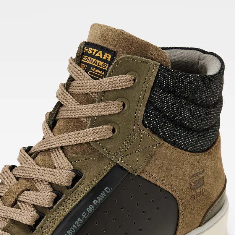 G-STAR RAW RAVOND II MID LEATHER SNEAKERS