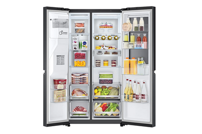 LG 674L Matte Black InstaView™ Door-In-Door Fridge/Freezer – GC-X257CQFS