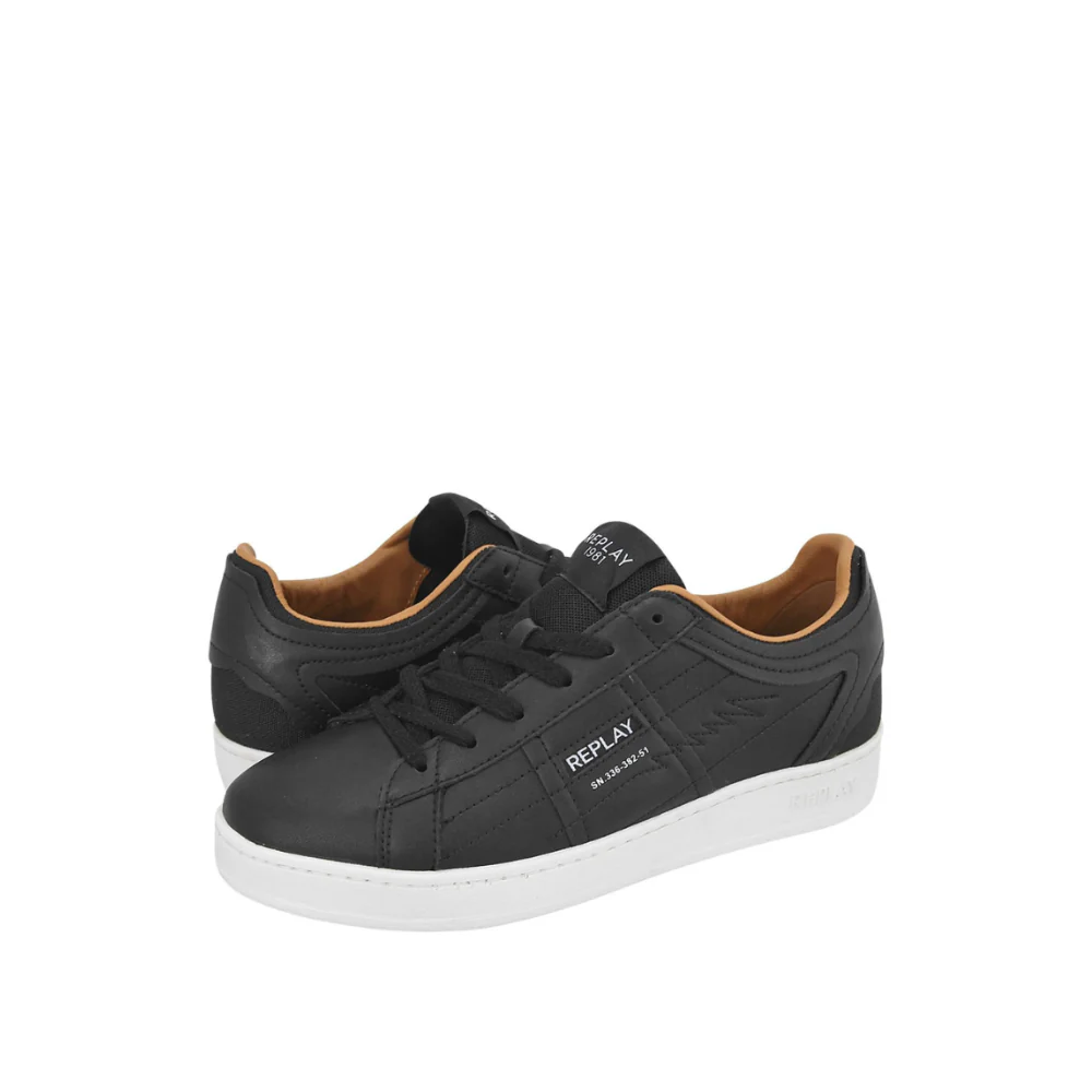 Replay Mens Smash Pro Lavy Shoes Black/White