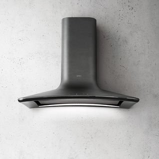 Elba / Elica 85 CM Rounded, Chimney C/Hood Matte Black 10/SWEET CAST IRON