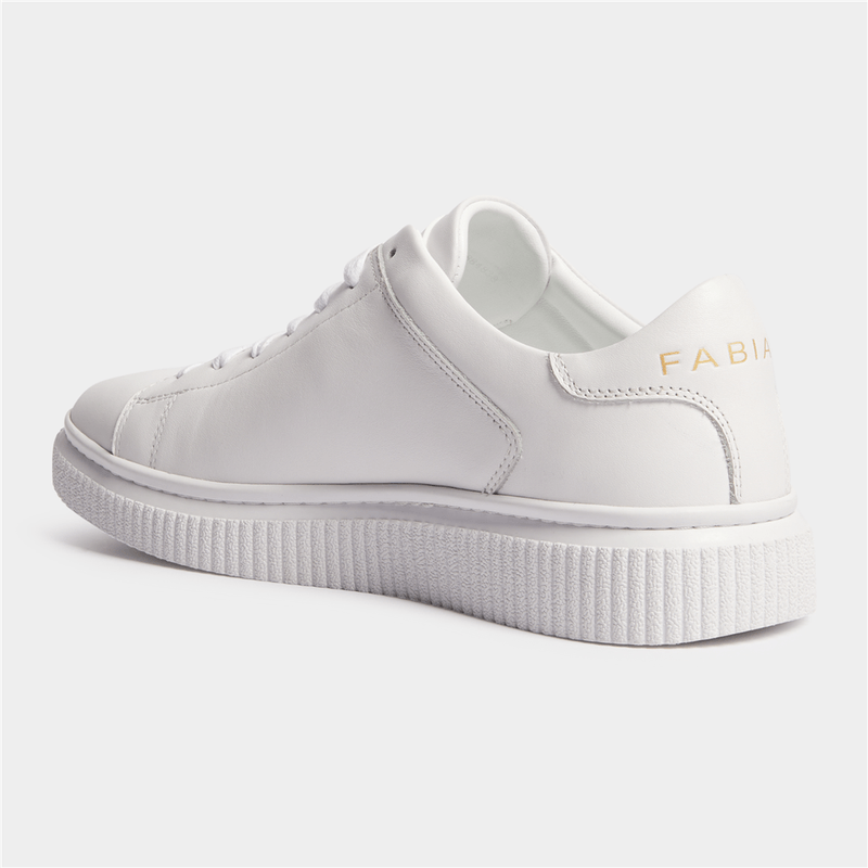 Men's Fabiani Debossed Crest White Sneakers – LESonline