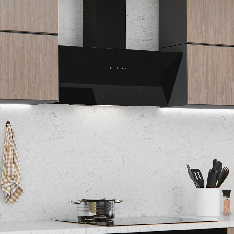 90cm 45 Degrees Black Glass Extractor ONL-9020F