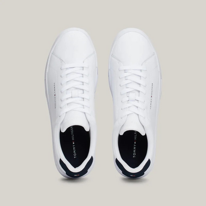 Tommy Hilfiger Court Leather Grain Sneaker - white multi