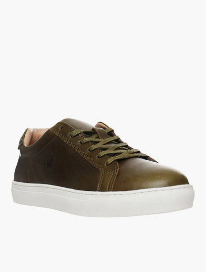 Polo Olive Classic Leather Sneakers