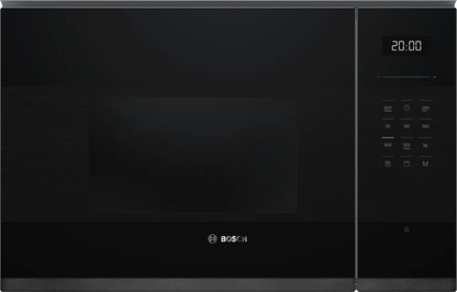 BOSCH BUILT IN MICROWAVE SERIES 6 25L WITH GRILL BLACK - BEL554MH2Z