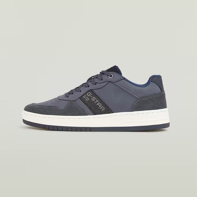 G - STAR RAW - BREND LEATHER DENIM SNEAKERS