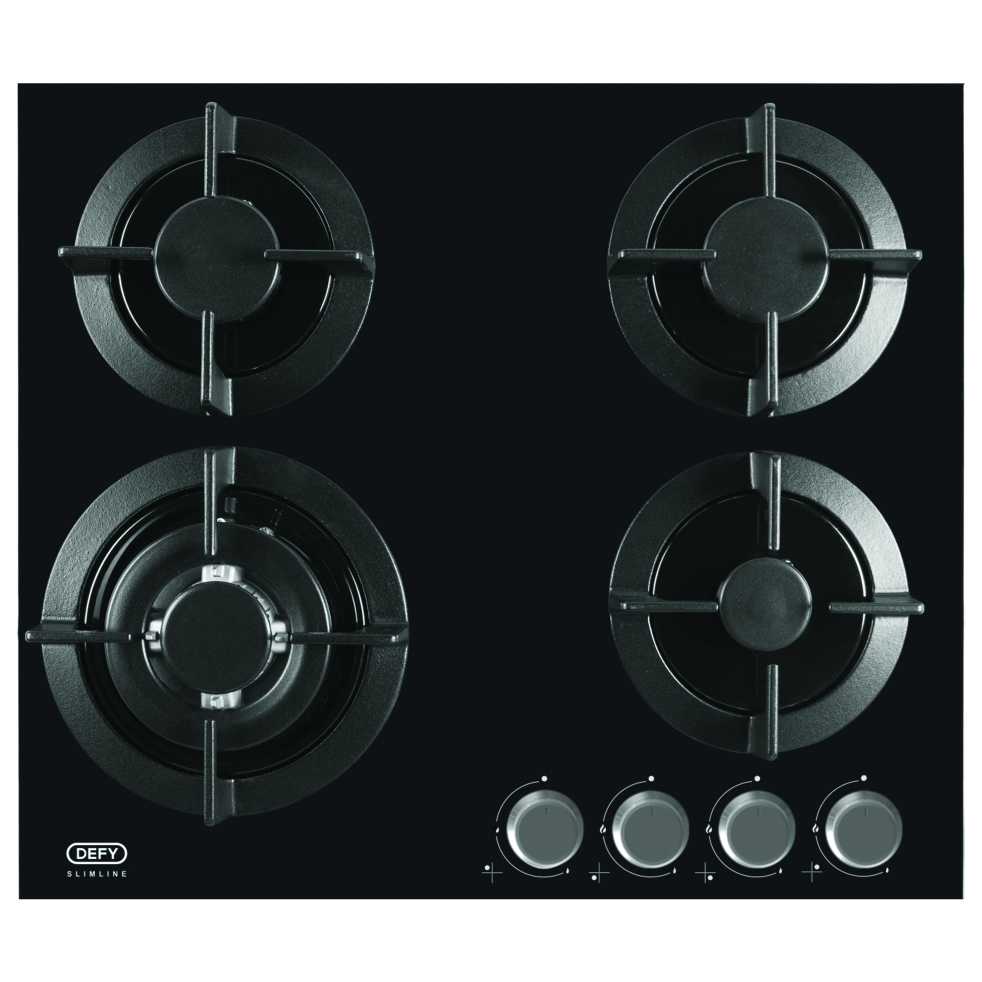 Defy Slimline 60cm Gas on Glass Hob – DHG604