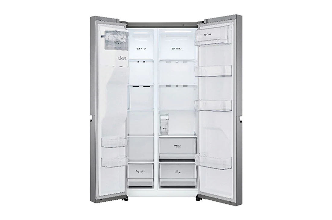 LG Side by Side Refrigerator, Uvnano™, Door Cooling, Multi AirFlow, Smart ThinQ, Platinum Silver Color