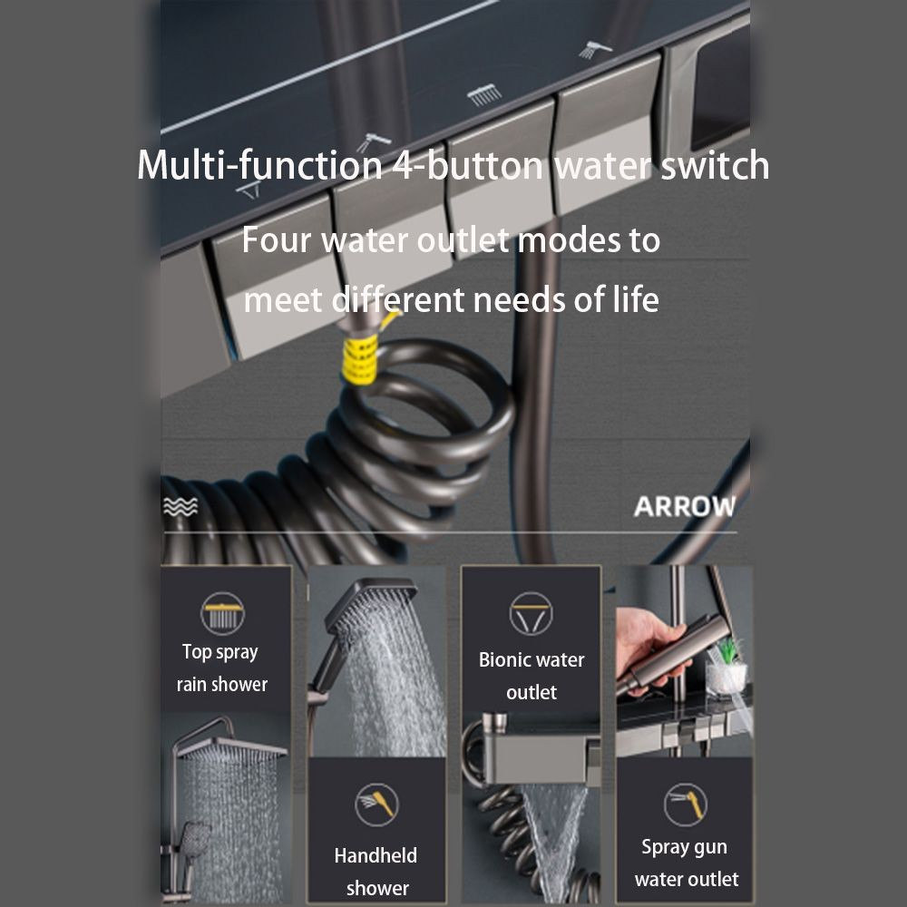 multi-function split-flow rain shower faucet set