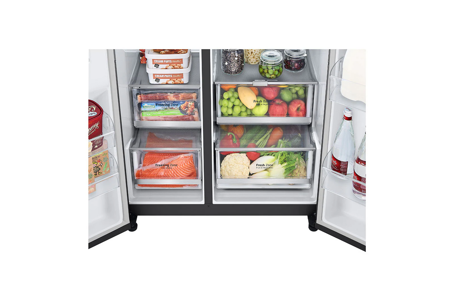 LG 674L Matte Black InstaView™ Door-In-Door Fridge/Freezer – GC-X257CQFS