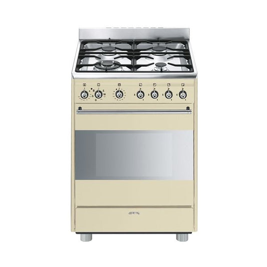 Smeg 60cm Cream Gas/Electric Stove - SSA60MP9