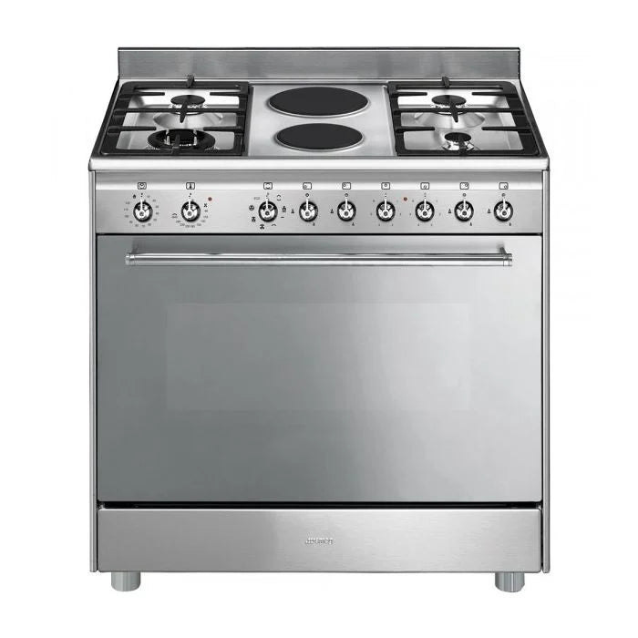 Smeg 90cm Stainless Steel Gas Electric Stove