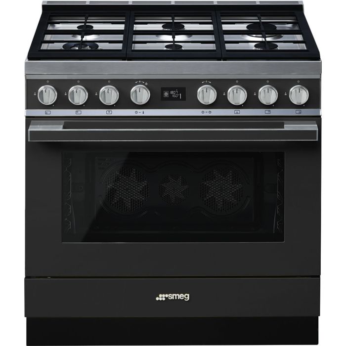 Smeg 90cm Anthracite Portofino Gas Stove