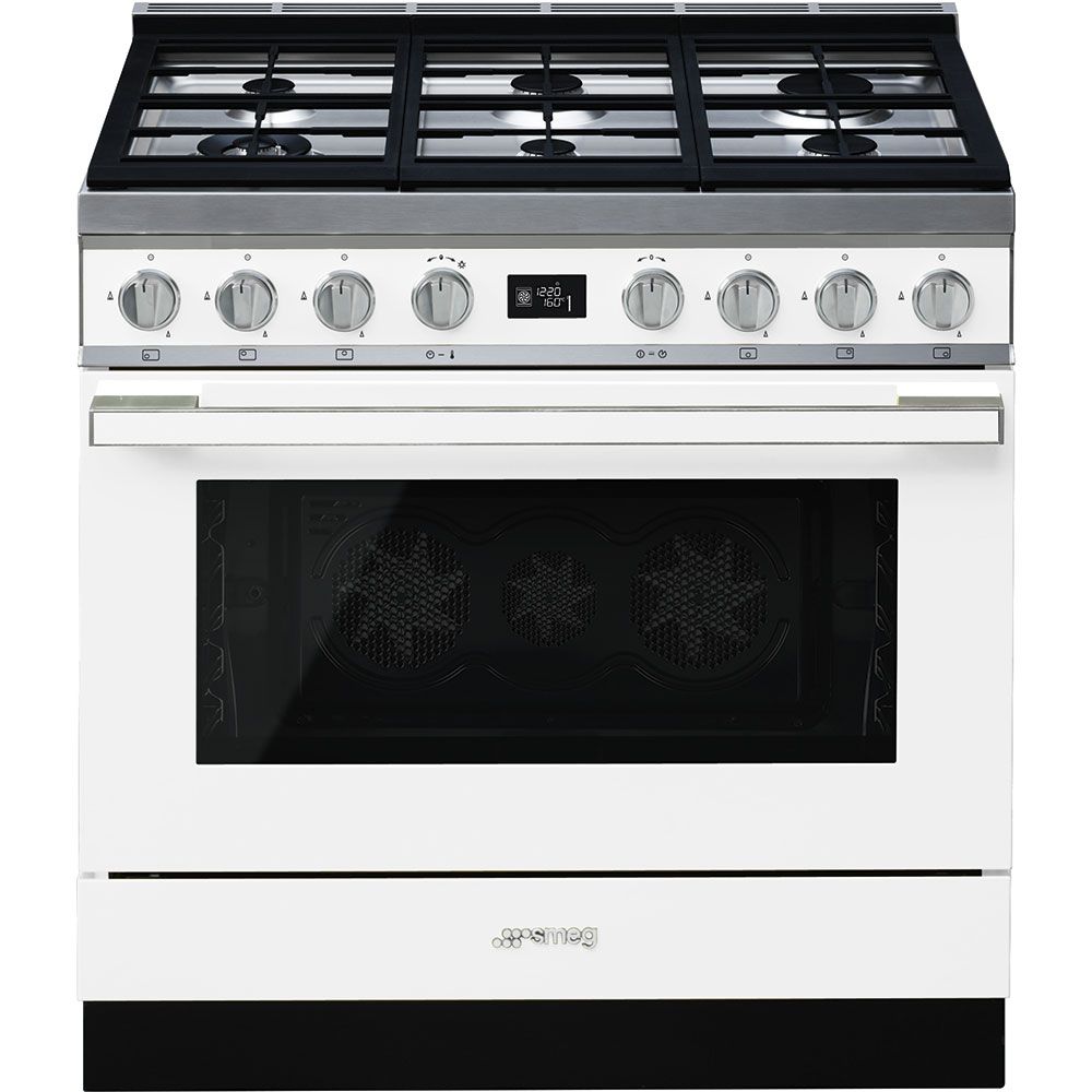 Smeg 90cm White Portofino Gas Stove