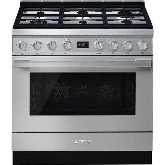 Smeg 90cm Stainless Steel Portofino Gas/Electric Cooker