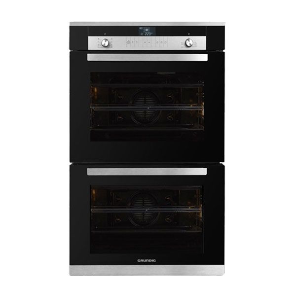 Grundig 70cm Black Multifunction Double Oven-GEDM36000B