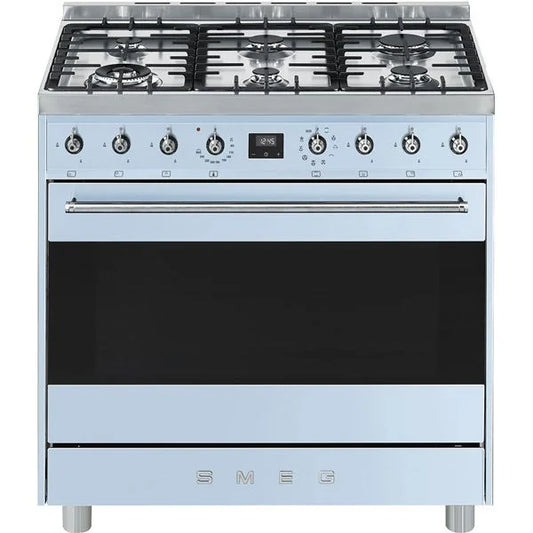 Smeg 90cm Pastel Blue Gas/Electric stove C9MAAZSSA9