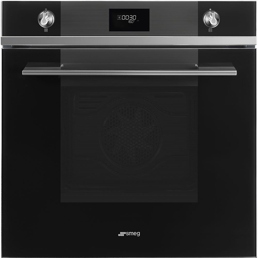 Smeg 60cm Black Thermo-Vent Oven SF6101TVN1