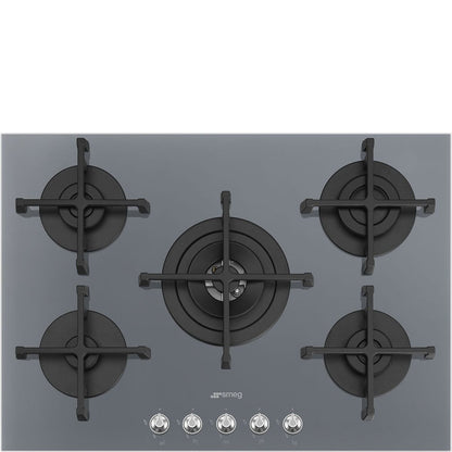 Smeg 72cm 5 burner Silver Hob - PV175SSA