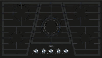 Defy 90cm 5Burner Gas On Glass Hob - DHG931