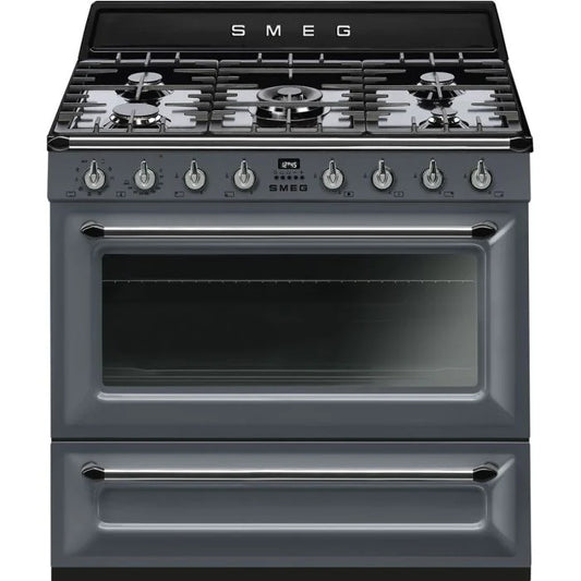 Smeg 90cm Slate Grey Victoria Cooker - TR90GR