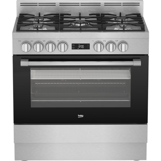 Beko 90cm Gas / Electric Inox Free Standing Stove-BFC916GMX