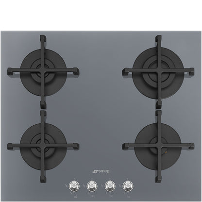 Smeg 60cm Silver Linea 4 Burner Gas Hob – PV164SSA