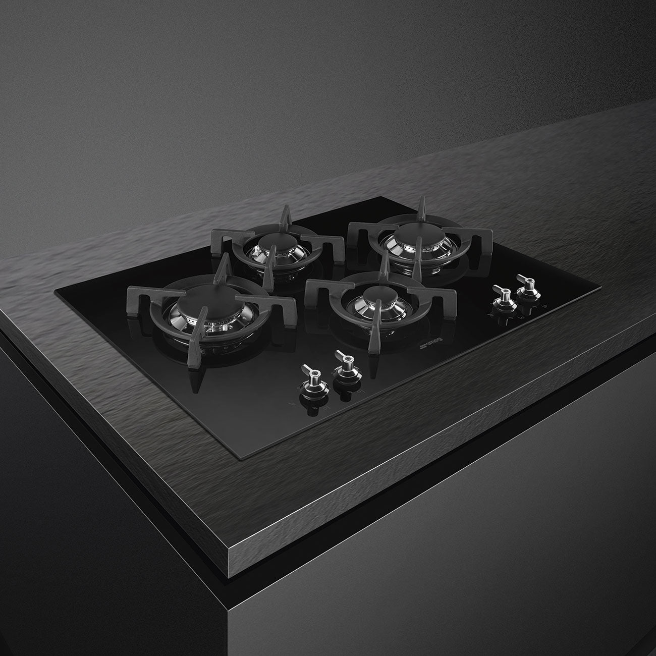 Smeg 65cm Gas on Glass Hob - PV364LCN