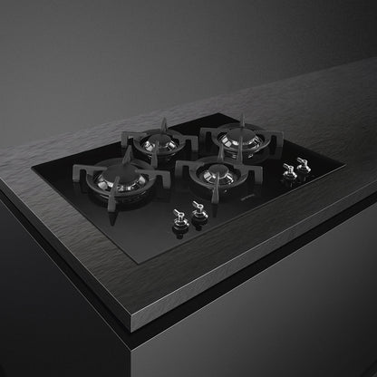 Smeg 65cm Gas on Glass Hob - PV364LCN