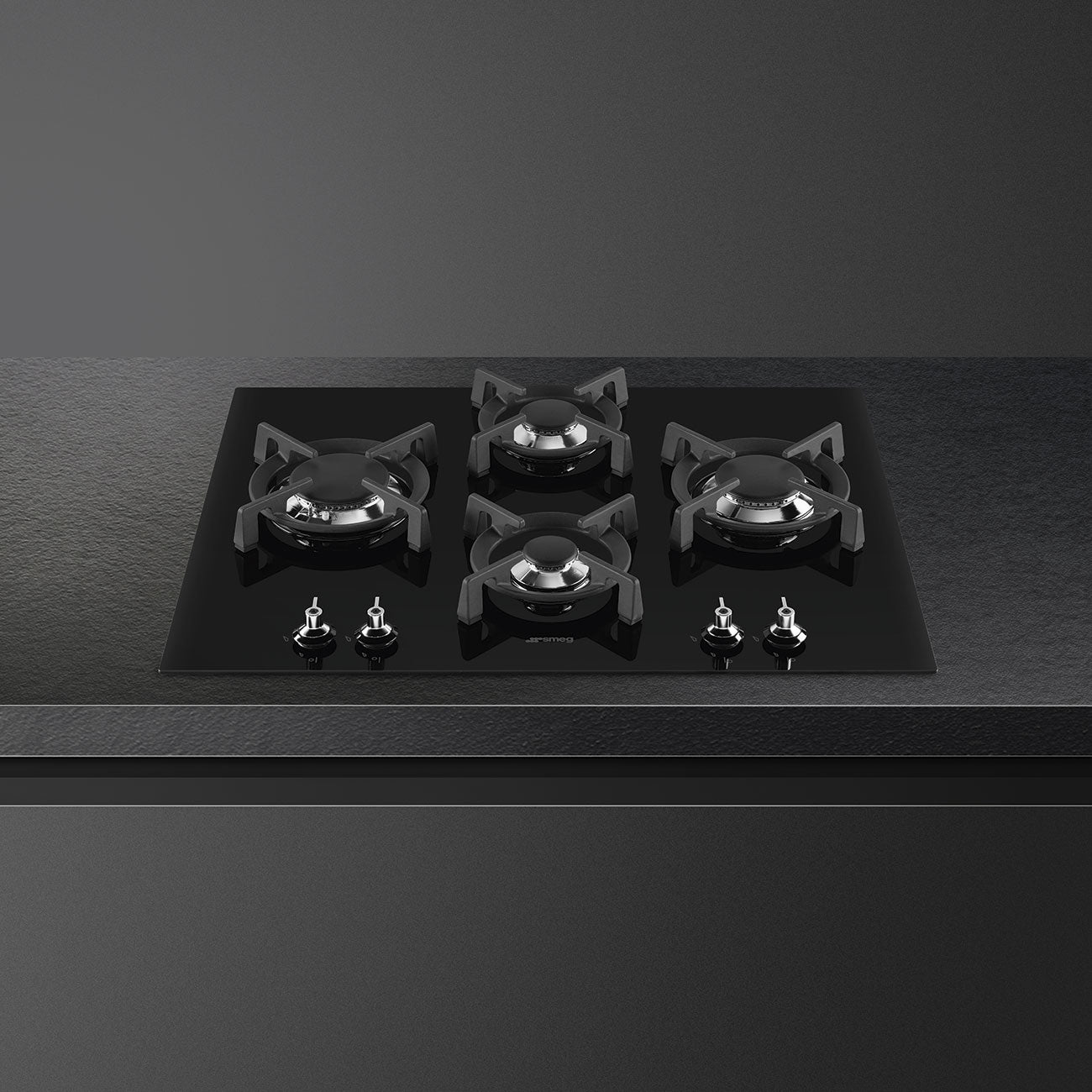 Smeg 65cm Gas on Glass Hob - PV364LCN