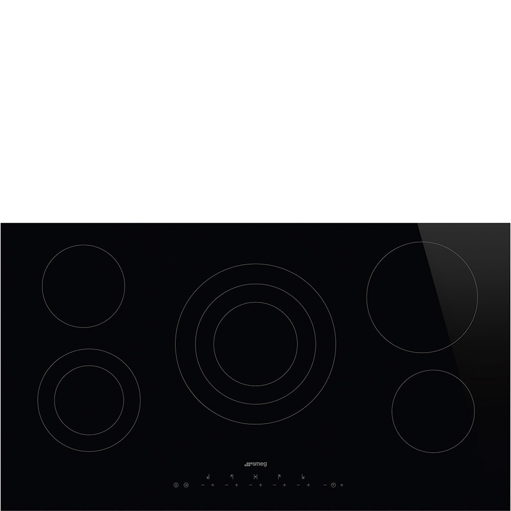 Smeg 90cm Black Glass Ceramic Hob – SE395ETB