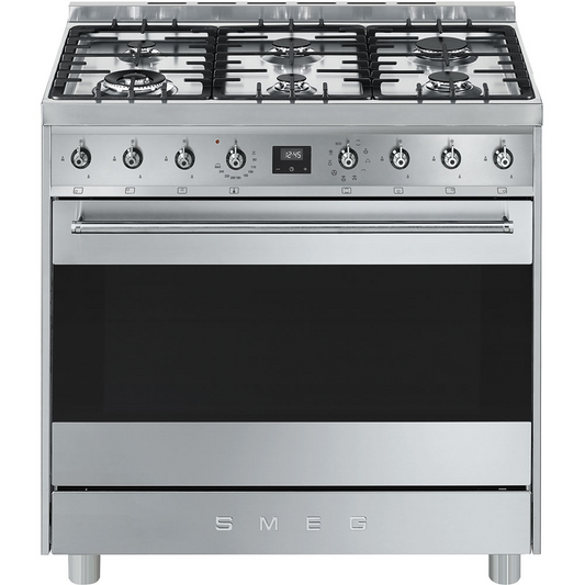 Smeg 90cm Stainless Steel Gas/Electric Stove C9MAXSSA9