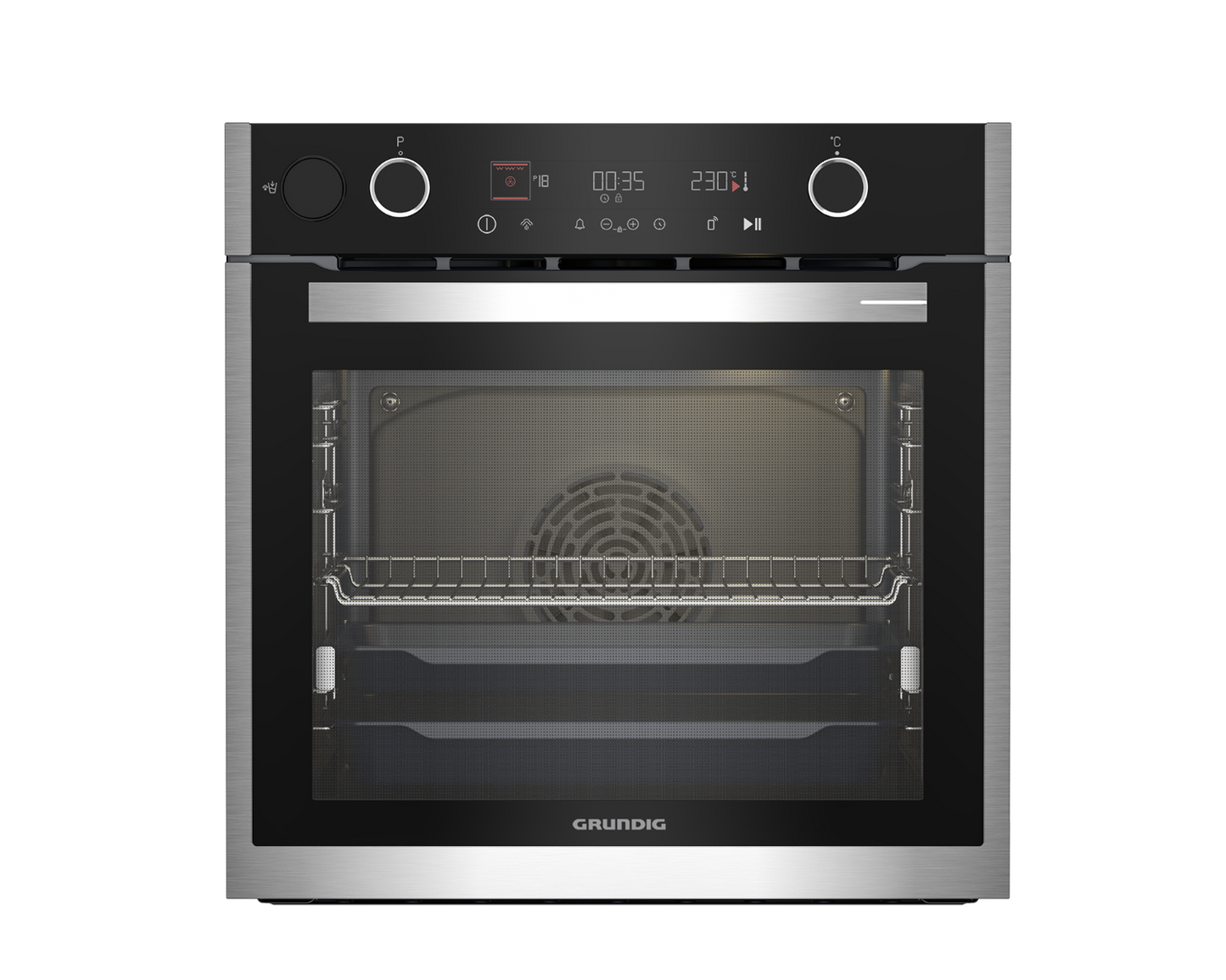 Grundig 60cm SmartAero Pro Steam Assisted Oven Inox