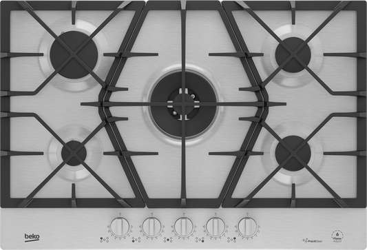 Beko 75cm 5 Burner Stainless Steel Gas Hob – HIAW75226SXE