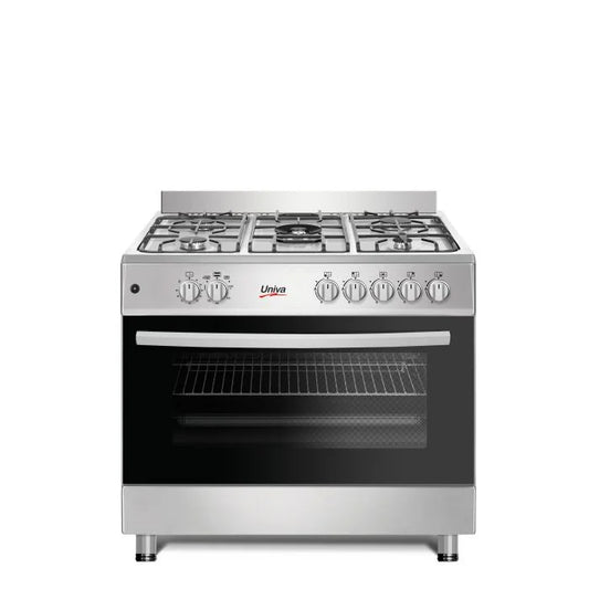 Univa 90cm 5 Burner Gas Stove Stainless Steel UG019Si